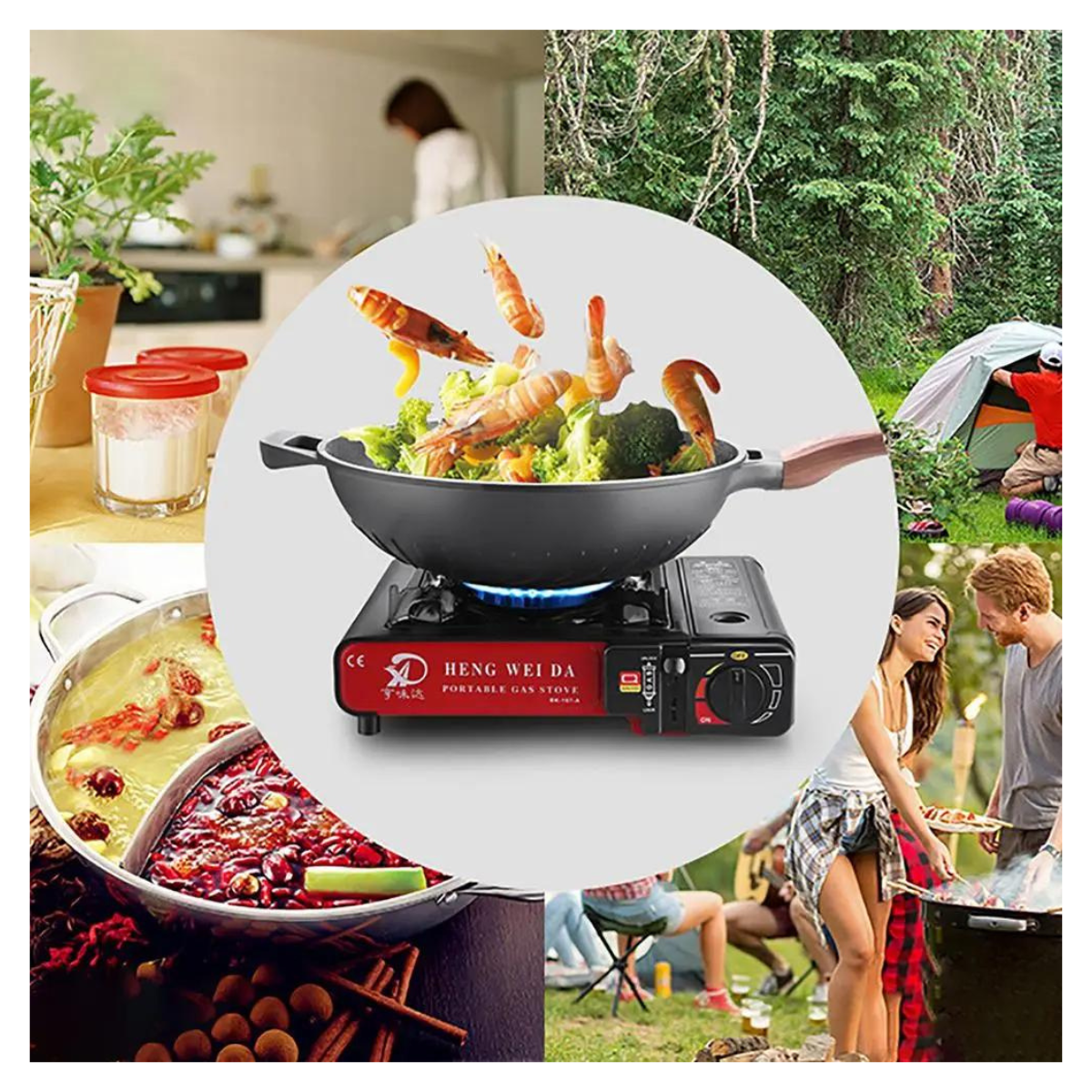 Cocina a Gas Portátil Camping Outdoor