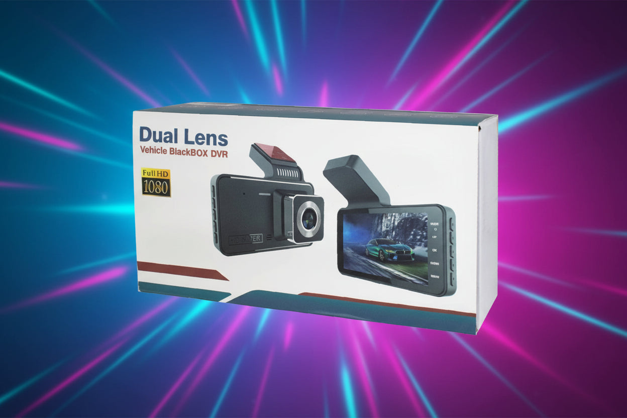 Dashcam 1080Px Cámara Frontal + Cámara de Retroceso para Auto Full HD