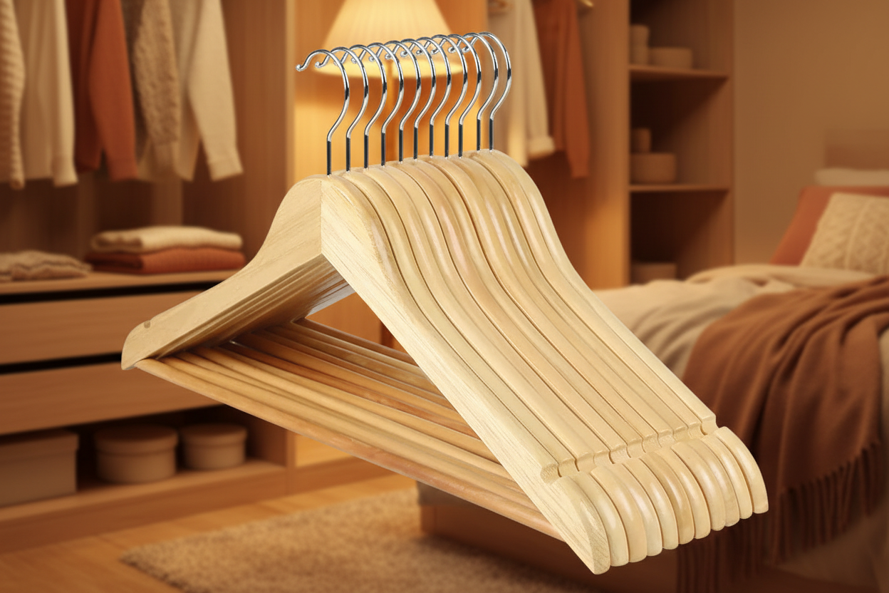 Colgadores de madera 10 unidades