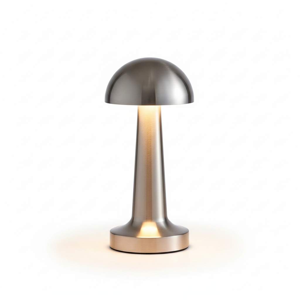 Lámpara Led Mesa Mushroom Gris 9x23 cm