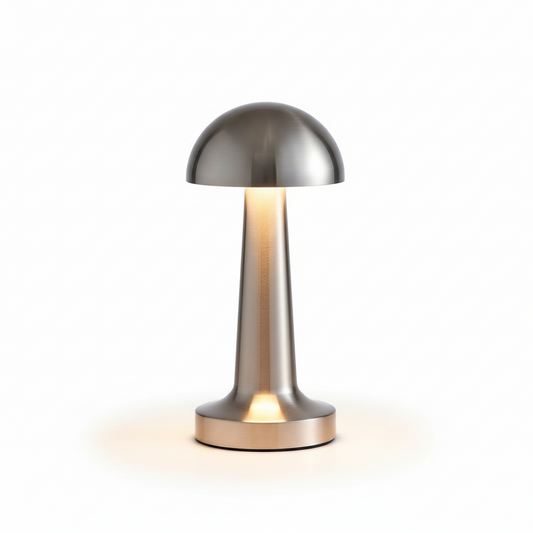 Lámpara Led Mesa Mushroom Gris 9x23 cm