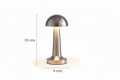 Lámpara Led Mesa Mushroom Gris 9x23 cm