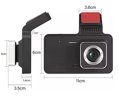 Dashcam 1080Px Cámara Frontal + Cámara de Retroceso para Auto Full HD