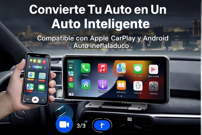 Pantalla CarPlay y Android para Auto