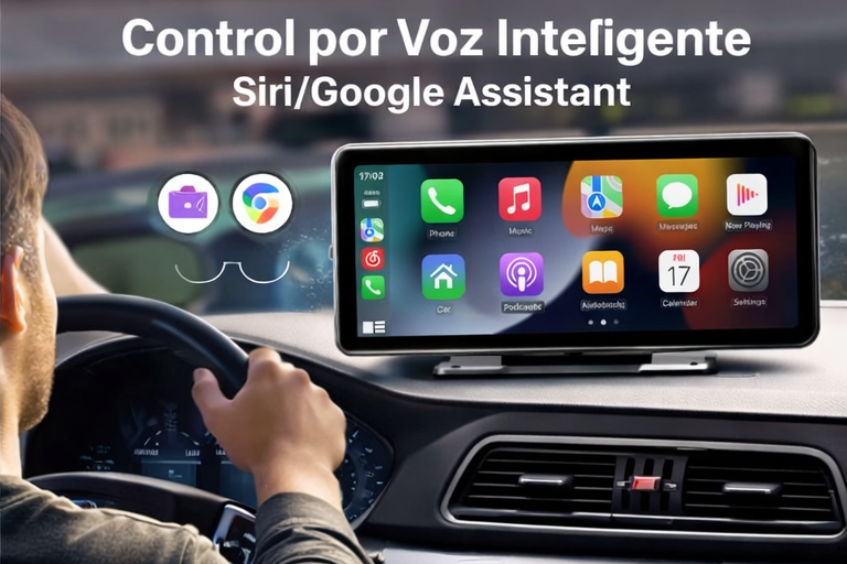 Pantalla CarPlay y Android para Auto
